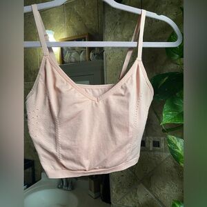 Fabletics peach sports bra